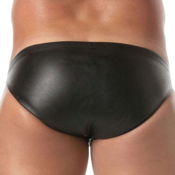 Slip Bikini Zippé Kinky Noir TOF Paris