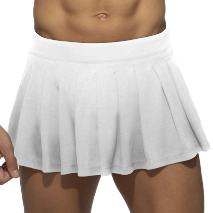Jupe Plissée Ring Blanche AD Fetish