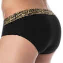 Emporio Armani Slip Shiny Logoband Coton Noir
