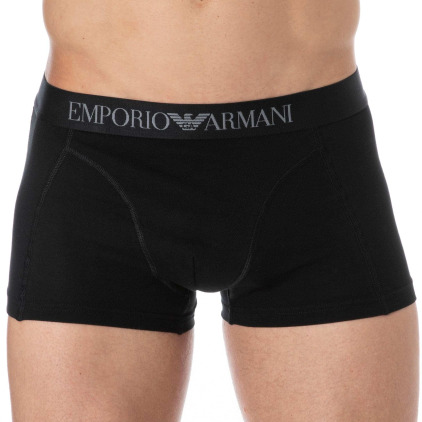 Boxer Stretch Piquet Noir Emporio Armani