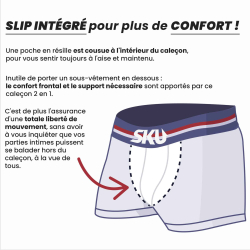 Caleçon Coton Vichy Bleu Marine SKU