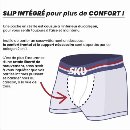 Caleçon Coton Vichy Bleu Marine SKU
