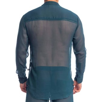 Chemise Tunique Chantilly Bleu Paon L'Homme Invisible