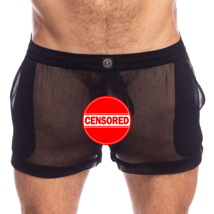 Short Flowy Chantilly Noir L'Homme Invisible