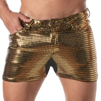Short 5 Poches Glitter Or TOF Paris