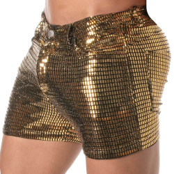 Short 5 Poches Glitter Or TOF Paris