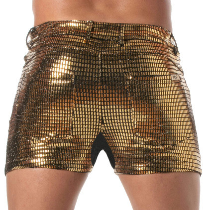 Short 5 Poches Glitter Or TOF Paris
