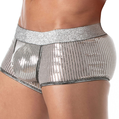TOF Paris Glitter Trunks - Silver