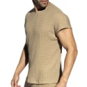 ES Collection T-Shirt Casual Checkmate Beige