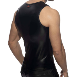 Débardeur Shoulder Zip Rub Noir  AD Fetish