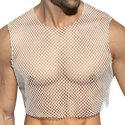 Crop Top Beachy Résille Blanc ES Collection