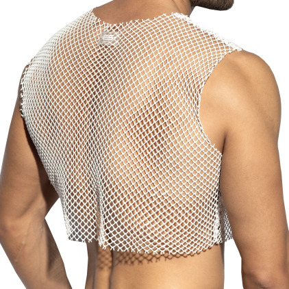 Crop Top Beachy Résille Blanc ES Collection