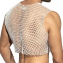 ES Collection Beachy Net Crop Top - White