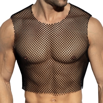 Crop Top Beachy Résille Noir ES Collection