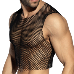 Crop Top Beachy Résille Noir ES Collection