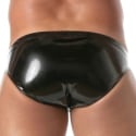 TOF Paris Vinyl Zip Bikini Briefs - Black
