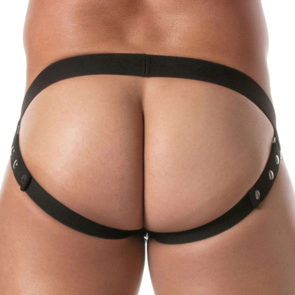 Jock Strap à Boutons-Pression Vinyl Noir TOF Paris