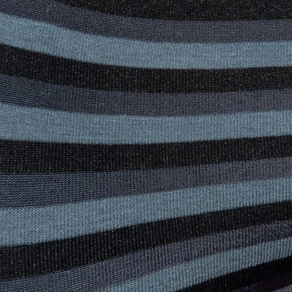 Slip Bikini Rayé Noir - Gris ES Collection