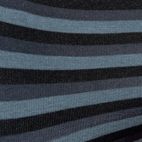 ES Collection Striped Bikini Briefs - Black - Grey