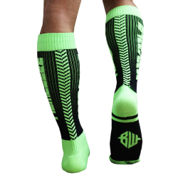 Chaussettes Hautes Eternity Vert Fluo - Noir Breedwell