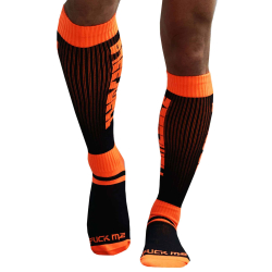 Breedwell Eternity Knee Socks - Neon Orange - Black