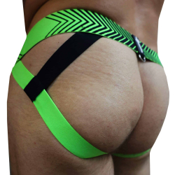 Jock Strap Futura Vert Fluo - Noir Breedwell