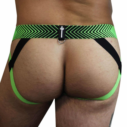 Jock Strap Futura Vert Fluo - Noir Breedwell
