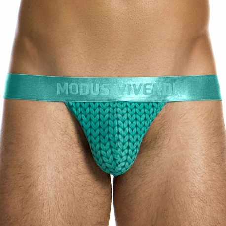 Modus Vivendi Illusion Tanga Briefs - Green