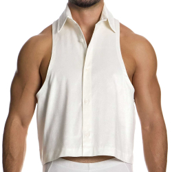 Modus Vivendi Lacquer Sleeveless Crop Top - Off White