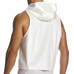 Modus Vivendi Lacquer Sleeveless Hoodie - Off White