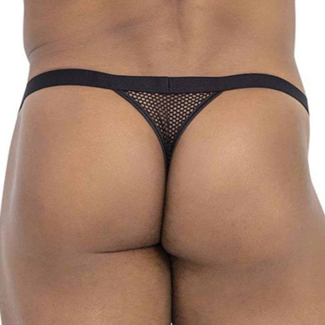 CandyMan Fishnet Thong - Black