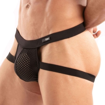 Jock Strap Tentation Microfibre Noir TOF Paris