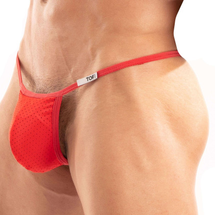 String Tentation Microfibre Rouge TOF Paris
