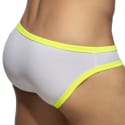 Addicted Slip de Bain Bikini Neon Snow White Blanc - Jaune Fluo
