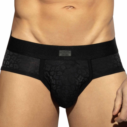 Slip Léopard Noir ES Collection