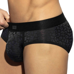 Slip Léopard Noir ES Collection