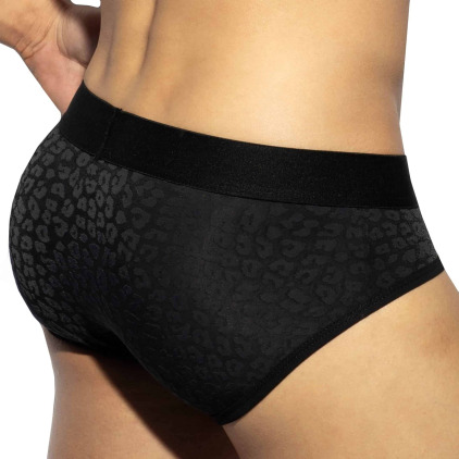 Slip Léopard Noir ES Collection