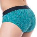 Emporio Armani All Over Microfiber Briefs - Peacock