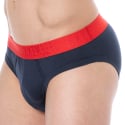 Bikkembergs 3-Pack Fashion Bicolor Cotton Briefs - Black - White - Navy