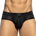 ES Collection Slip Floral Transparent Noir