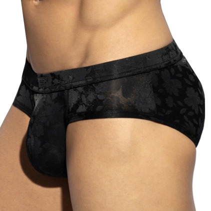Slip Floral Transparent Noir ES Collection