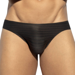 Slip Bikini Stripes Brownie Noir ES Collection