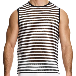 Débardeur Full Striped Through Rayé Noir - Blanc Modus Vivendi