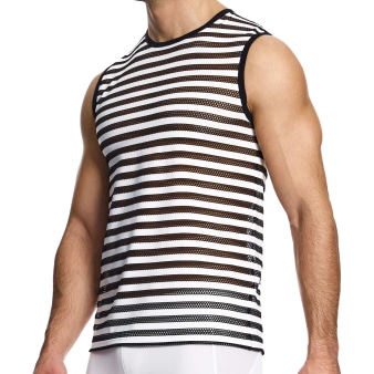 Débardeur Full Striped Through Rayé Noir - Blanc Modus Vivendi