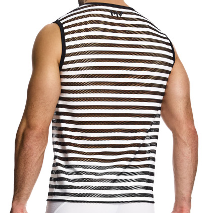 Débardeur Full Striped Through Rayé Noir - Blanc Modus Vivendi