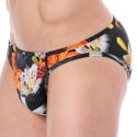 SKU Tropical Summer Microfiber Briefs - Black