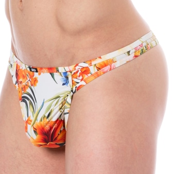 SKU Tropical Summer Microfiber Thong - White