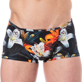 Boxer Court Microfibre Tropical Summer Noir SKU
