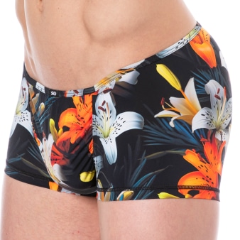 Boxer Court Microfibre Tropical Summer Noir SKU