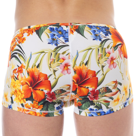 SKU Tropical Summer Microfiber Trunks - White